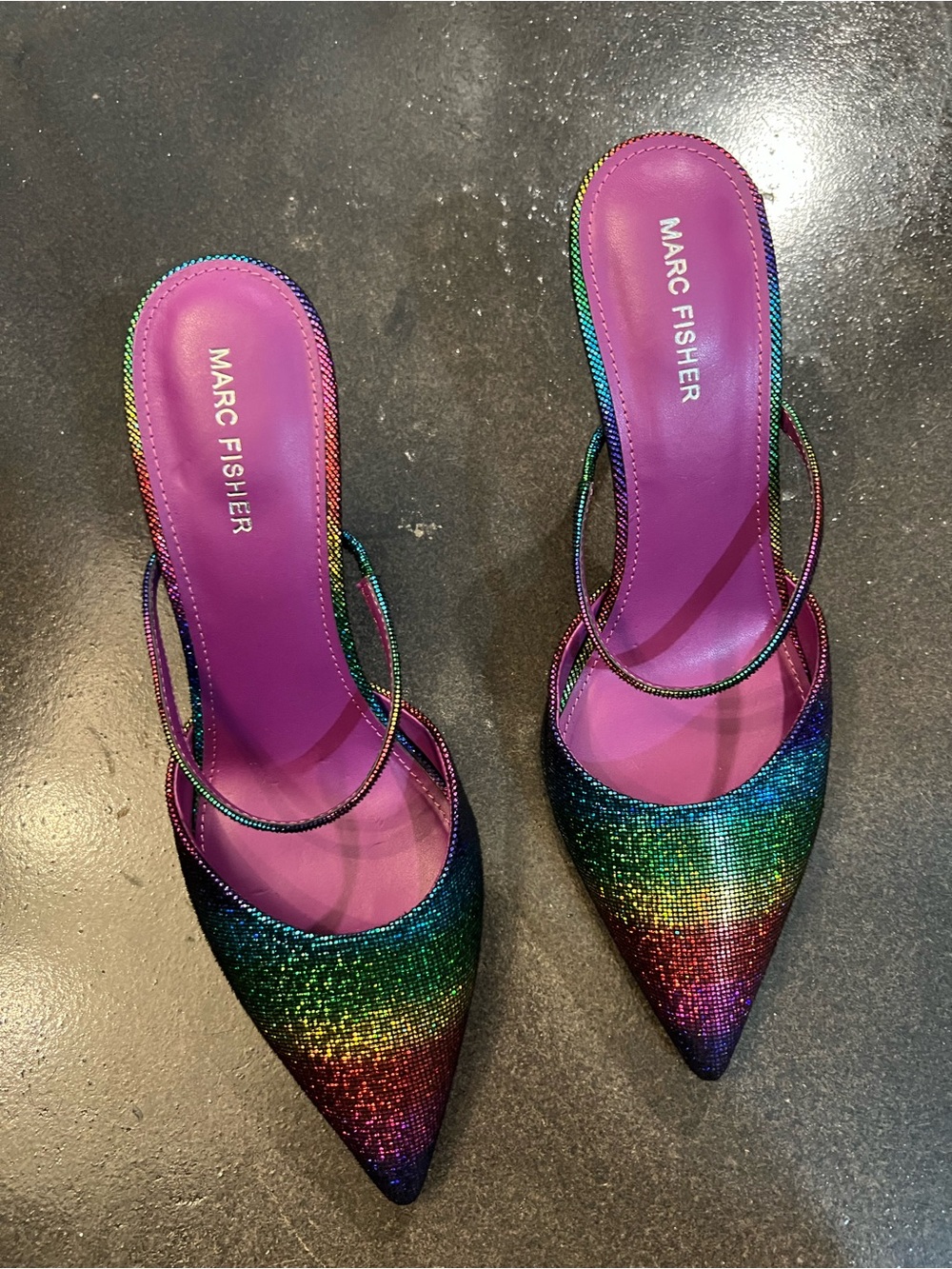 Marc Fisher Rainbow Sparkle Pointed heel